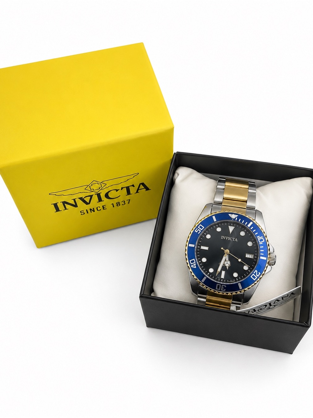 Invicta Diver 42 MM Two-Tone Gold & Blue Sports Watch NIB